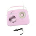thumbnail image 4 of funtasica Radio Portable Matériau ABS avec Poignée BT 5.0 Design Rétro pour Maison Extérieur Rose, 4 of 9