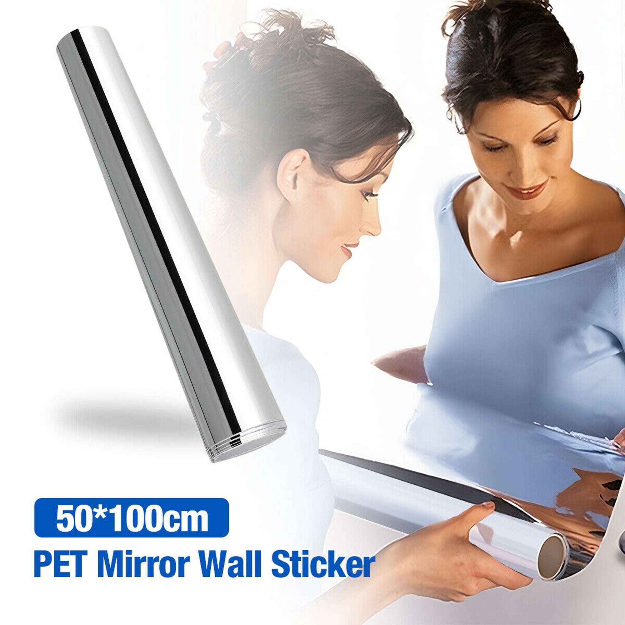 50x100cm Self Adhesive Mirror Reflective Wall Sticker Film Paper