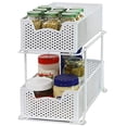 thumbnail image 4 of Simple Houseware 2 Tier Sliding Cabinet Basket Organizer Drawer, White, 4 of 5