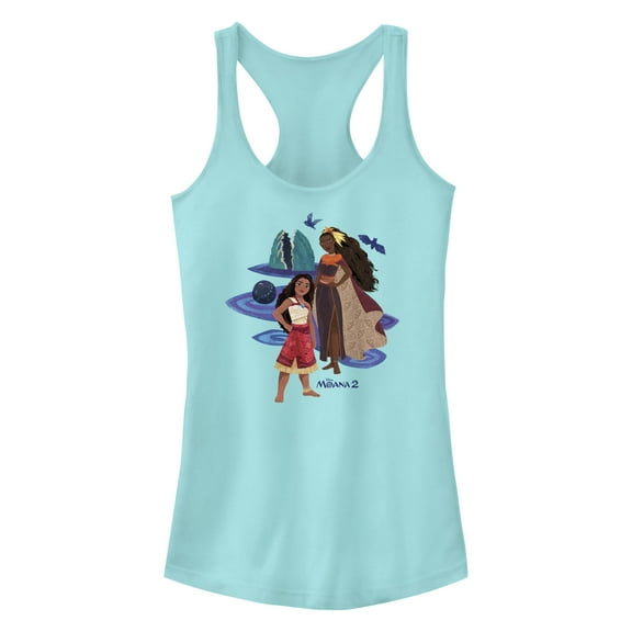 Junior's Moana 2 Matangi and Moana  Racerback Tank Top