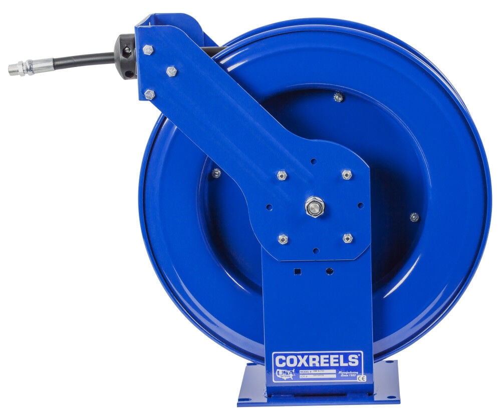 Coxreels Hose Reel Supreme Duty Spring Rewind For Air/water/oil 3/8In Id 100' Hose 3000 Psi