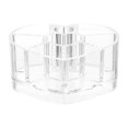 thumbnail image 2 of Transparent Acrylic Heart Shaped Makeup Brush Holder for Storage Use with Multiple Grids Clear, 2 of 4
