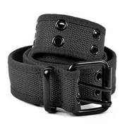 Double Grommet Hole Canvas Belt - Military Style Belt for Men and Women by Umo Lorenzo