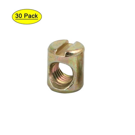 

M5x10mm Yellow Zinc Plated Cross Dowel Slotted Nuts 30pcs