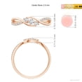 thumbnail image 5 of ANGARA Natural Diamond Infinity Twist 3 Stone Bypass Ring in 14K Rose Gold for Women (Size-2.5mm| Color-G| Clarity-VS2) | April Birthstone, Anniversary, Jewelry Gift for Women | Natural Diamond Ring, 5 of 9