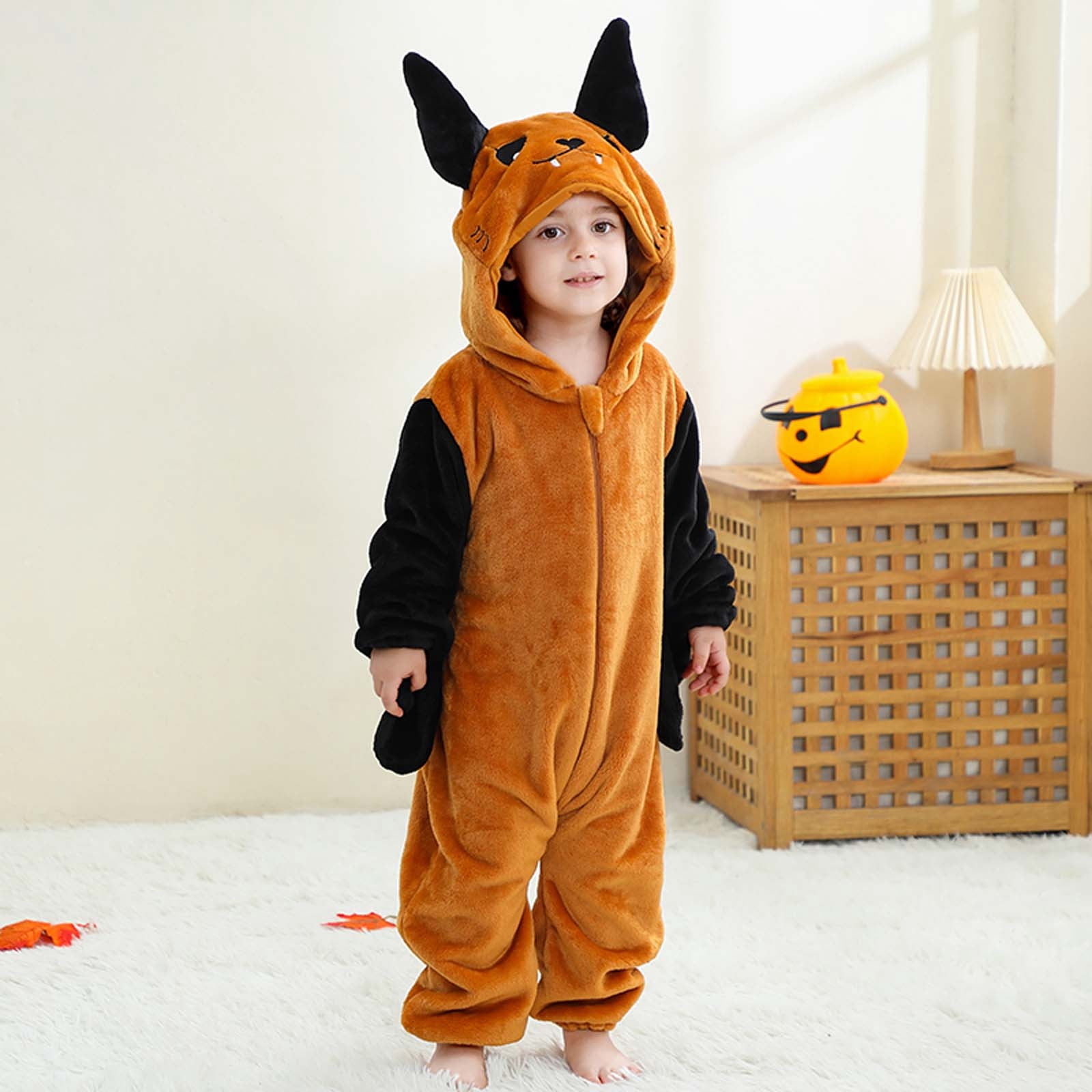 Animals Costumes, Animal Onesie, Paiwinds Toddler Boys Girls Cute Cosplay Romper Long Sleeve Hooded Jumpsuit Cute Flannel Clothes, 3 Years