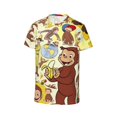 thumbnail image 3 of Curious George Novelty Shirt for Boys 3D Printed T-Shirt Fashion Tees Cool Merch for Kids, 3 of 5