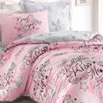 thumbnail image 2 of Pink Butterfly Duvet Cover Set, Twin Size Duvet Cover, 1 Duvet Cover, 1 Fitted Sheet and 2 Pillowcases, Iron Safe, Hypoallergenic, Breathable Bedding Set, Machine Washable, 2 of 7
