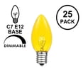 thumbnail image 2 of Novelty Lights Yellow C7 Incandescent Traditional Vintage Christmas Replacement Bulbs 25 Pack, 2 of 7