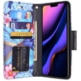 thumbnail image 6 of iPhone 11 Pro Case Wallet Leather Flip Pouch Cover Folio [Kickstand] Cute Girls Women Phone Case for Apple iPhone 11 Pro - Blue Butterfly, 6 of 6