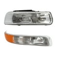 thumbnail image 2 of Headlights with Side Signal Lights Compatible with 99-02 Silverado 00-06 Tahoe Suburban 16526133 16526134 15199558 15199559, 2 of 9