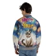 thumbnail image 5 of Happy New Year with Siamese Fireworks Holiday Xmas Winter 2025 All Over Print 3D Baseball Jacket Cat Lover Kitten Owner Gifts Bomber Jacket Softball - 00025, 5 of 6