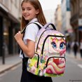 thumbnail image 4 of HELLHERO Cute Floral Snake 17 Inch School Backpack with Breathable Straps, Durable Multi Pocket Rucksack for Middle School and Outdoor Travel, 4 of 5