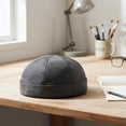thumbnail image 2 of Hsqqdc Men Unisex Brimless Docker Hat Fashion Melon Skin Cap Adjustable Sailor Beanie, 2 of 7