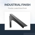 thumbnail image 5 of Iron Supports Universal Heavy-Duty Commercial Bracket - Industrial Support Brackets - Steel Mounting Bracket for Shelves, Vanities, Buffets, Desks (Matte Black - 21" Deep x 15" High, Left Hand), 5 of 8