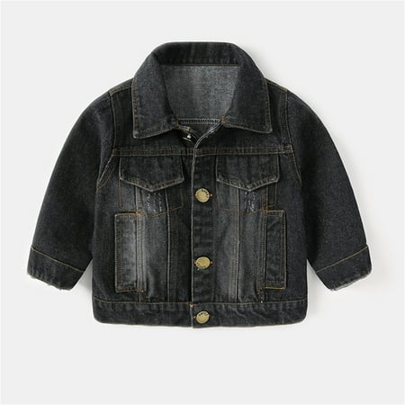 

WZHKSN Sweater For Child Child Kids Toddler Infant Baby Boys Girls Long Sleeve Denim Jacket Outer Outwear Outfits Clothes Coat