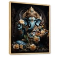 thumbnail image 2 of Designart "Gold Blue Indian Art Mystic Ganesha" Indian Floater Framed Canvas Art Print, 2 of 7