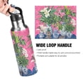 thumbnail image 4 of Yayeee 20oz Insulated Water Bottle Double Wall Stainless Steel with Flip Straw Lid, White Vibrant Flowers, 4 of 7