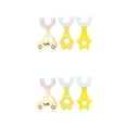 thumbnail image 4 of Soidarity Cepillo de Unisex de 2 a 6 años, 3 uds., PP, portátil, bonito, práctico, lavable, reutilizable, cepillo de Manual, Amarillo 3 piezas 2piezas, 4 of 6
