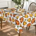 thumbnail image 3 of Fall Tablecloth 60x104 Inch Rectangular, Thanksgiving Autumn Harvest Orange Watercolor Pumpkins Table Cover for Party Picnic Dinner Decor, 3 of 6