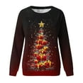 thumbnail image 5 of Weiqiqre Womens Fall Clothes Christmas Sweater Xmas Tree Sequin Top Winter Crewneck Family Holiday Outfits, 5 of 6