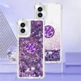 thumbnail image 2 of Liquid Quicksand Case for Motorola Moto G Power 5G (2024) with Diamond Kickstand, Luxury Fun Glitter Sparkle Flowing Clear Bling Cover Case for Motorola Moto G Power 5G (2024) -Purple, 2 of 7