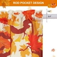 thumbnail image 6 of dinii Fall Kitchen Curtains Thanksgiving Tier Curtains 36 Inch Curtains for Windows Maple Leaves Small Window Curtains Rod Pocket Short Curtain for Kitchen Window, 26" W x 36" L, 1 Panel, 6 of 6