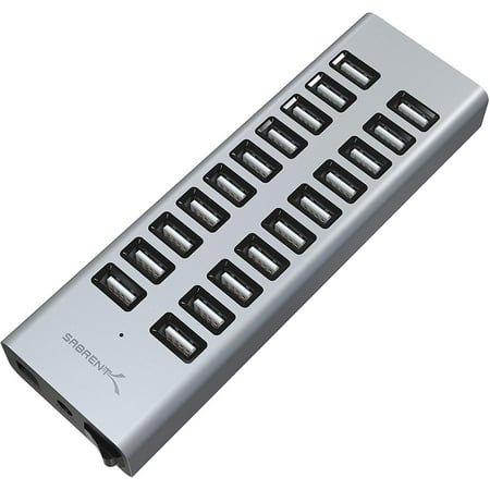 UPC: 0840025210707 | SABRENT 90W 20 Port USB 2.0 Fast Charger  12V Power Supply Included (AX-P20C)