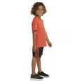 thumbnail image 2 of Adidas BRIGHT RED Toddler & Little Boys 2-Pc. 3-Stripes Mesh Shorts Set, US 7, 2 of 4