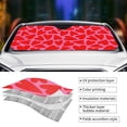 thumbnail image 5 of Disketp Windshield Sun Shade, Car Sun Shade For Front Window Red Love Heart Sunshades Sun Visor Protector Blocks Uv Rays Foldable, 5 of 9