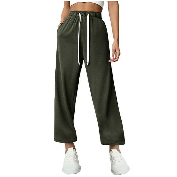 YABCSAZ Cargo Oversize Sweatpants for Women Fleece Casual High Waist Baggy Pants Travel Y2K Streetwear Pants Wide Leg Athletic Pants with Pockets for Lounge Workout, Jogging, Running