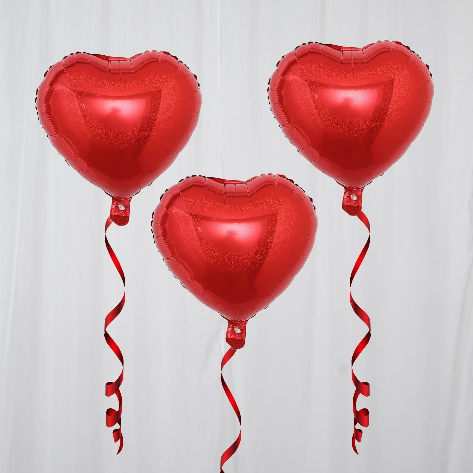 Efavormart 2 Pack 15" Red Aluminum Foil Heart Mylar Balloons Wholesale