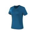 thumbnail image 5 of Feancey Workout Tops for Women Short Sleeve Crewneck Athletic T-Shirts Summer Comfy Breathable Blouses Soft Stretchy Yoga Shirt Navy S, 5 of 7