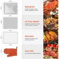 thumbnail image 5 of OUNIN 25.4QT Steam Air Fryer Toaster Oven , 11-in-1 Convection Combo Countertop Oven with Steam Bake, Air Fry and Roast functions, featuring Stainless Steel Interior, Digital Controls, 5 of 10