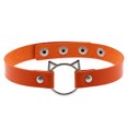 thumbnail image 1 of Collier Ras-de-Cou pour Femmes Tête de Chat Ajustable Collier Gothique Ras-de-Cou Faux Cuir, 1 of 10