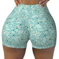 thumbnail image 2 of Haiem Geometric Elements No Front Seam Biker Shorts for Women Yoga Workout Gym Bike Shorts with Tummy Control Moisture-Wicking-Small, 2 of 9