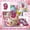 Pink, variant on Number 5 Birthday Candle, Glitter Pink with Crown Decoration, 1 Piece,Suitable for Kids Birthday Party Cake Decoration