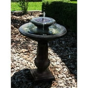 Chatsworth Two-Tier Solar Fountain-Oiled Bronze Finish