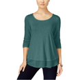 thumbnail image 1 of Blusa de chifón Style & Co. para mujer Verde XXL Pullover, 1 of 2