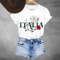 thumbnail image 4 of Graphic Tees for Women Italian Day Graphic Tee for Everyday Festive Vibe Casual Summer Crew Neck Comfortable Short Sleeve Women’s T-Shirt White XL, 4 of 4