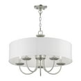 thumbnail image 5 of 42985-91-Livex Lighting-Brookdale - 5 Light Pendant In Transitional Style-16.5 Inches Tall and 23 Inches Wide-Brushed Nickel Finish    -Traditional, 5 of 7