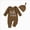 Brown, variant on 0-3 Months Infant Jumpsuit Newborn Outfit Boy Long Sleeve Letter Romper Ribbed Knit Jumpsuit Baby Boy Preemie Outfit,Beige Jumpsuit Bodysuit