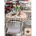 thumbnail image 5 of Outdoor Tablecloths with Umbrella Hole & Zipper, Western Texas Star Retro Round Tablecloths 60 Inch, Rustic Vintage Berry Black Beige Plaid Waterproof Table Cloth, Patio/Pool/Picnic Table Covers, 5 of 8