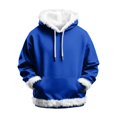 thumbnail image 5 of YunPes Christmas Hooded Sweatshirt for Kids Solid Long Sleeve Hoodie with White Fuzzy Trim Boys Winter Xmas Part1 Warm Pullover, 5 of 5