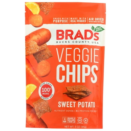 Brad'S Plant-Based Sweet Potato Veggie Chips, 3 Oz.