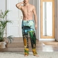 thumbnail image 4 of Bingfone Green Tractor Field Mens All Over Print Sleep Pajama Pants-X-Large, 4 of 5