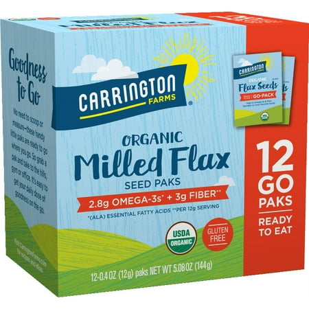 Carrington Farms Organic Flax Seed Paks, 12 Ct