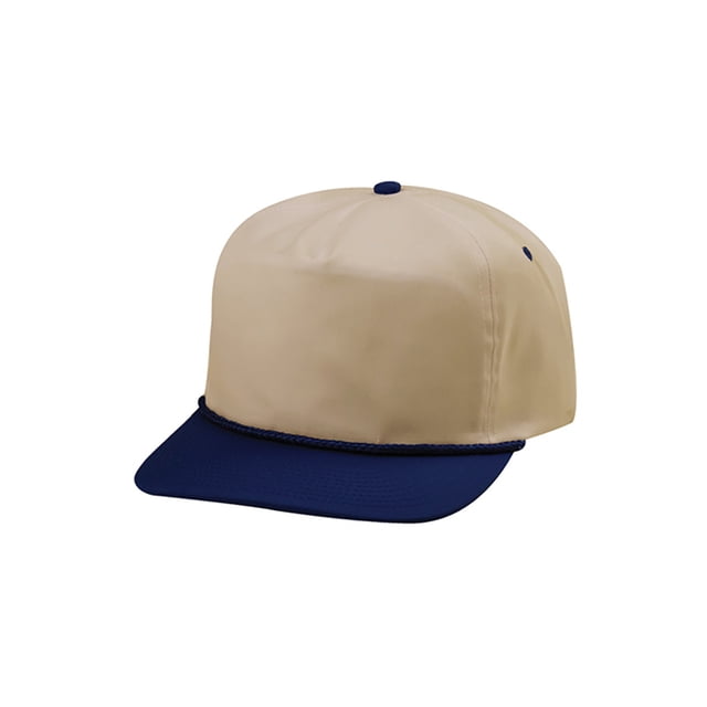 Top Headwear Twill Golf Cap - Khaki/Navy