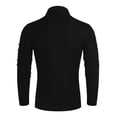 thumbnail image 3 of Suéter de cuello alto de manga larga slim fit para hombre Poriff, negro, 3 of 4