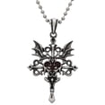 thumbnail image 1 of Pendentif Cœur Rouge avec Ailes de Vampire, 1 of 1